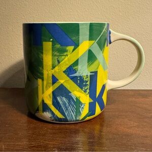 Anthropologie Lottie Monogram Mug Initial K Letter Ceramic 18 oz FREE shipping!